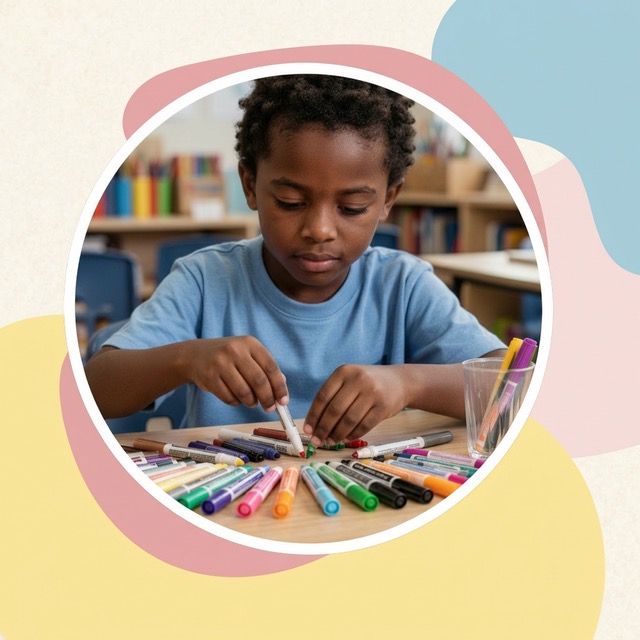 Criança em sessão terapêutica desenvolvendo autonomia