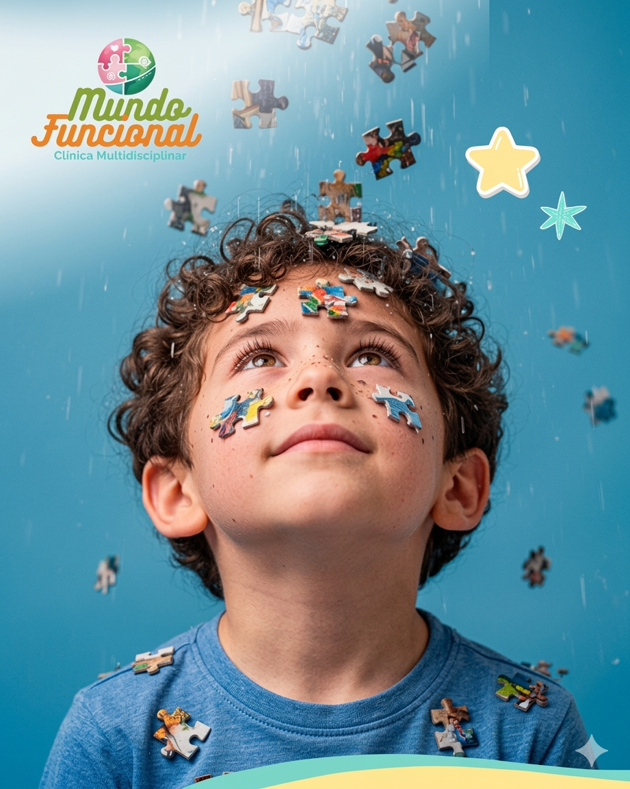 Criança no processo de desenvolvimento com apoio terapêutico